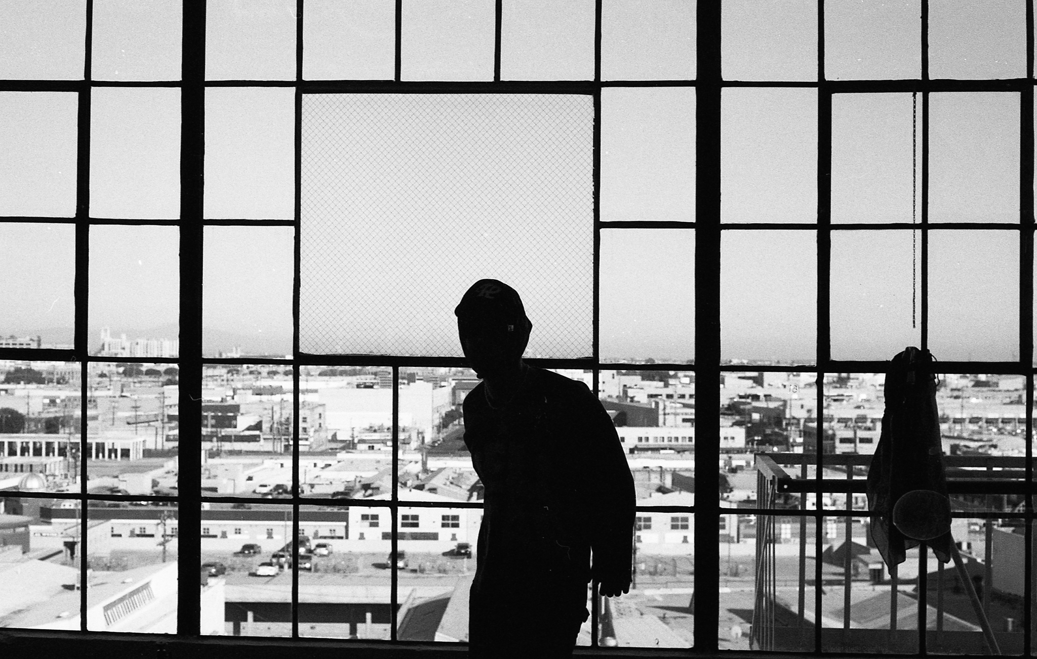 B&W single person window